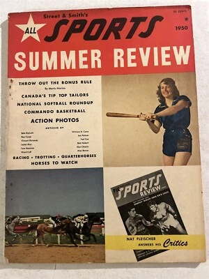 1950 Street & Smith's SUMMER Review Joe LOUIS Joe DIMAGGIO Reybestos Statford Ct - Image 1 of 4