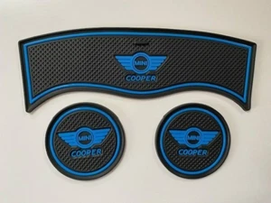 MINI (F60 ) COUNTRYMAN COOPER 2016 - 2019 (3 PART) INTERIOR GATE PAD SET - BLUE - Picture 1 of 3