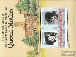Tuvalu-Nanumaga Bloque 1 (completa edición) nuevo con goma original 1985 Reina M - Imagen 1 de 1