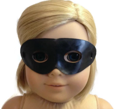 DORI'S DOLL BOUTIQUE Black Rubber Halloween Mask for 18 inch Doll Clothes Girl Accessories