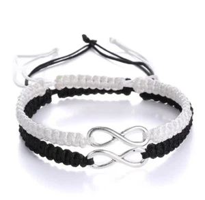 Unendlichkeit Pärchen Armband Infinity Geflochten · Einstellbare Größe Geschenk - Bild 1 von 4