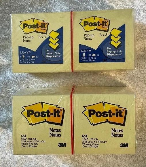 Post-it® Notes  Pop Up Accordion 3"x3" # R330 and 3"x3"  #654 Regular, 12 pads - Image 1 of 2