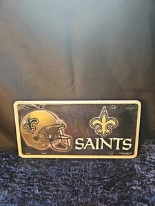 NEW! New Orleans Saints Helmet Logo Auto Plastic License Plate for Tag Car Truck - Picture 1 of 8