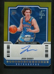 2023-24 Josh Giddey 01/10 Auto Panini Contenders Optic Gold Punched ticket - Picture 1 of 2