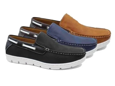 Men's Moccasins Driving Comfort Slip on Loafers Boat Shoes - Image 1 of 3