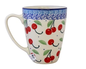 Polish Pottery Stoneware 12oz Mug (D05-2715) Cherries - Picture 1 of 3