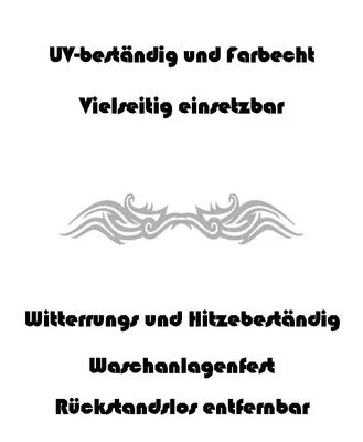 Aufkleber Auto Tribal Tattoos Tattoo 90x17,5cm silber Motiv 2 Tatoo Sticker - Bild 1 von 2