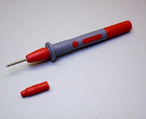 Końcówka testowa, bez wtyczki kępkowej (czerwona) do przewodów pomiarowych - 1000V / 10A  - Zdjęcie 1 z 1