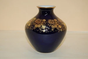 Vase 11 cm echt kobalt gold 45301 Hutschenreuther CM Hohenberg - Bild 1 von 1