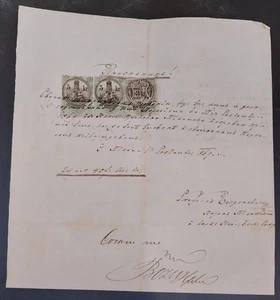 Österreich 1869 Ungarn, Militärgrenze, 5kr + 5kr + 3kr Erlösmarken, Beleg - Bild 1 von 2