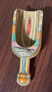 Norpro Small Wooden Rainbow Scoop For Coffee Flour Sugar Kitchen Serving Scoop - Picture 1 of 7