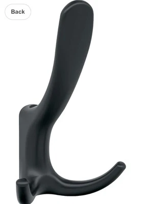 Gancho de pared decorativo triple punta negro mate HBX37013MB abrigos finura Foto 1 de 4