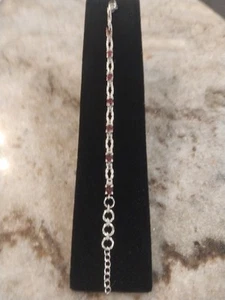 Orissa Rhodolite Garnet Bracelet in Stainless Steel (6.50 In) 3.00 ctw - Picture 1 of 11
