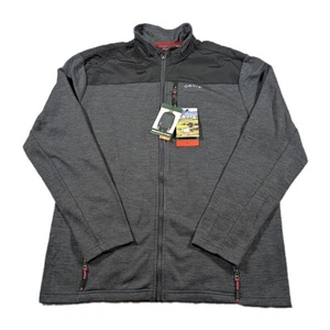 Orvis Men's Size M Full Zip Jacket Bonded Fleece Phantom Black NWT - Picture 1 of 11
