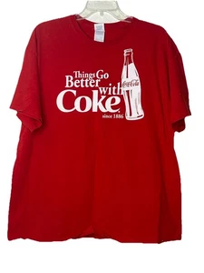 Camiseta Coca-Cola Roja Talla XL “Things Go Better With Coke” De Colección - Imagen 1 de 15