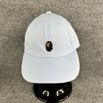 BAPE A купание обезьяны бейсбольная кепка Baby синий хлопок саржи ремень назад редкая б/у - Изображение 1 из 4