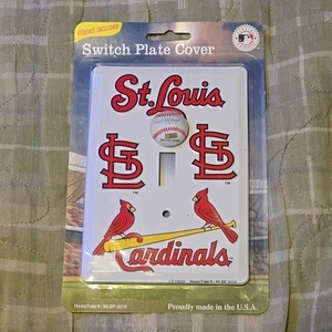 ST. LOUIS CARDINALS Single Metal Light Switch Plate With Screws (Oversized)  - Picture 1 of 2