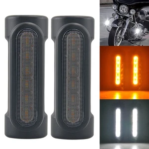 Motorcycle 1.25''Crash Bars Highway Bar LED Turn Signal Driving Light For Harley - Picture 1 of 17