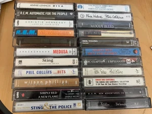 Collection of 22 Music Cassette Tapes REM Lennox Sting Collins Clapton Young - Picture 1 of 5