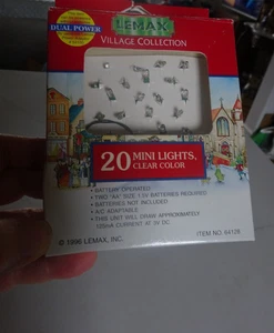 Vtg 1996 LEMAX 20 Mini Lights Clear Color (APPEARS YELLOW)  1996 64128 - Picture 1 of 4
