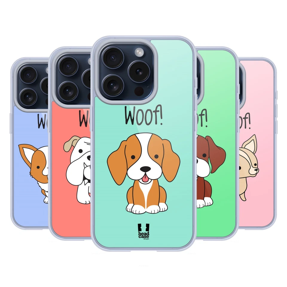 HEAD CASE DESIGNS HAPPY PUPPIES GEL CASE & WALLPAPER FOR APPLE iPHONE PHONES - Image 1 of 4