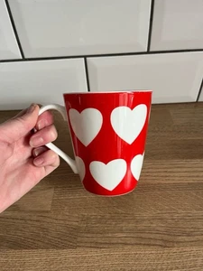 Cath Kidston Oh My Heart große Liebe Herzen Tasse, rot und weiß - Bild 1 von 4