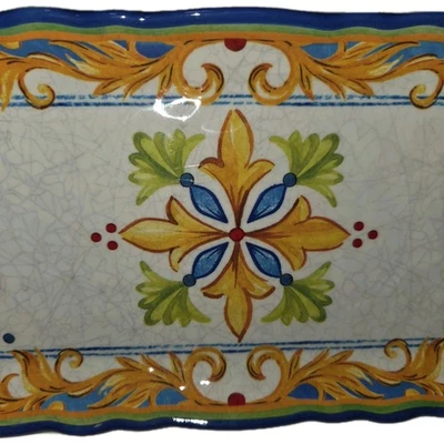Le Cadeaux Trieste Melamine Tray Serving Small Cookies Biscuit Snack - Image 1 of 4