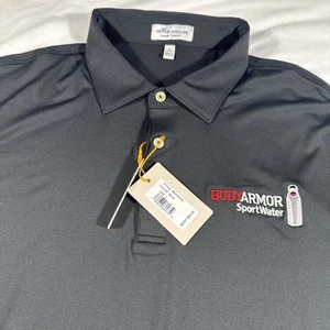 Peter Millar Sommer Komfort Poloshirt Herren Large Schwarz Golf Performance Stretch - Bild 1 von 8