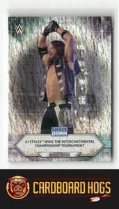 2021 Topps WWE #85 AJ Styles Smack Down Foilboard Intercontinental Champ - Picture 1 of 2