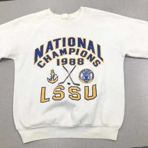 1988 Lake Superior State University NCAA Hockey Champions Sweatshirt Rundhalsausschnitt - Bild 1 von 21