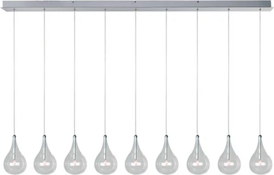 ET2 E23119 Colgante Lineal Cromo Larmes 56" 9 Luces Foto 1 de 4