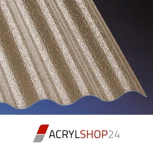 Lichtplatten Wellplatten Profilplatte Polycarbonat 2,5mm braun C-Struktur bronce - Bild 1 von 12