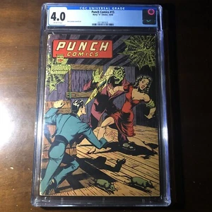 Punch Comics #15 (1945) - ¡PCH! Pre-Código Horror! ¡Buen arte de chica! GGA - CGC 4.0 - Imagen 1 de 2