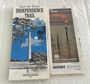 Texas State Maps from 70’s 80’s 90’s Lot Of 9 Maps - Picture 1 of 10