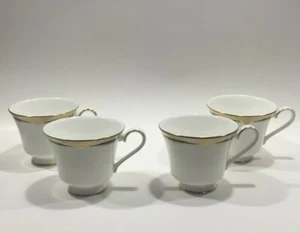 Set di 4 tazze da tè Royal Doulton Forsyth H5197 verde e oro ossa inglesi Cina - Foto 1 di 9