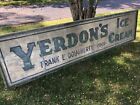 Yerdon's Ice Cream Fort Plain NY Massive 10 ft Primitive Store Sign Tin and Wood