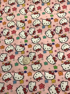 KITTINO CIAO PERSONALIZZATO colorato su tessuto cotone rosa 18x21” quarto grasso - Foto 1 di 1