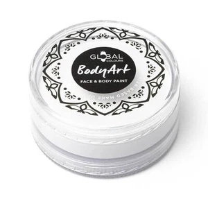 Clown White - Global Colours 75g Face & BodyArt Cake Paint with Removable Decant - Picture 1 of 4
