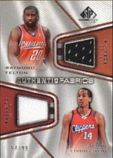 2007-08 SP Game Used Authentic Fabrics Dual Clippers Card #FL Felton/Livingston