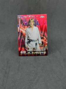 2024 Topps Cromo Star Wars Luke Skywalker Rojo RayWave Refractor SP #104 - Imagen 1 de 2