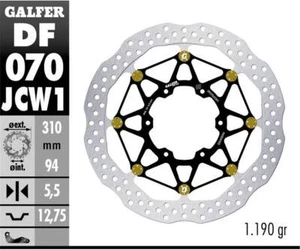 Disque frein avant Galfer WAVE FLTEC 310X5.5 FRONT HONDA CB 1000 R ABS 2008 2017 - Imagen 1 de 1