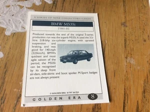 Golden era collectors cards. Classic BMW cars. 1 set. - Picture 1 of 3