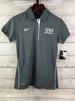 Nike Iowa Hawkeyes Women’s Basketball Gray Polo Shirt Women's Size Small NWT - Image 1 of 4