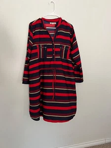 Speed Control New York dress 2X red / navy stripe EUC - Picture 1 of 14