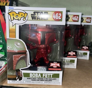 2022 Funko PoP Star Wars The Book of "BOBA FETT" Red CHROME #462 TARGET CON Excl - Bild 1 von 5