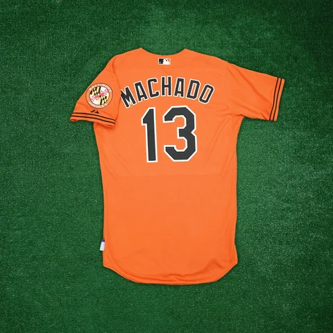 Manny Machado Baltimore Orioles Authentic On-Field Alt Orange Cool Base Jersey Cover