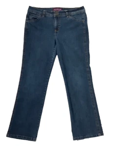 Gloria Vanderbilt Jeans Womens Size 16 Blue Denim Boot Cut Embroidered EUC - Picture 1 of 3