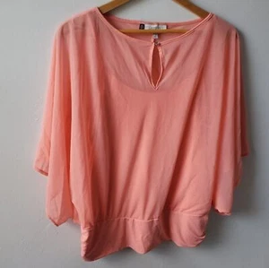 Jennifer Lopez Shirt Women Large Chiffon Built In Camisole Coral Cinched Waist - Picture 1 of 11