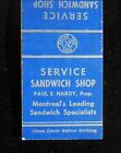 1940 service de taxe d'accise sandwich magasin Paul E. Hardy accessoire Montréal QC Canada MB