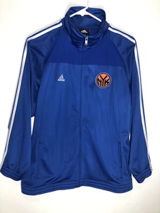 Adidas Boys Large Track Jacket New York Knicks Full Zip Embroidered - Picture 1 of 9